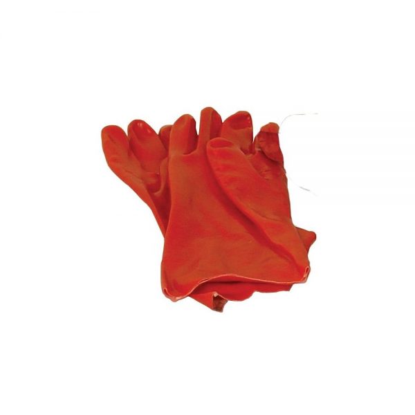 1 x Red PVC Gloves
